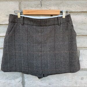 Favorite Daughter The Spencer Skort In Mocha Plaid 10 $228